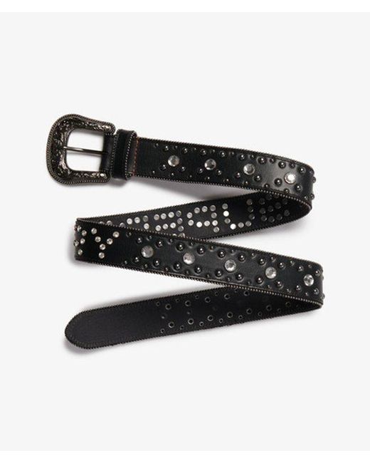 Superdry Black & Co Rhinestone Belt