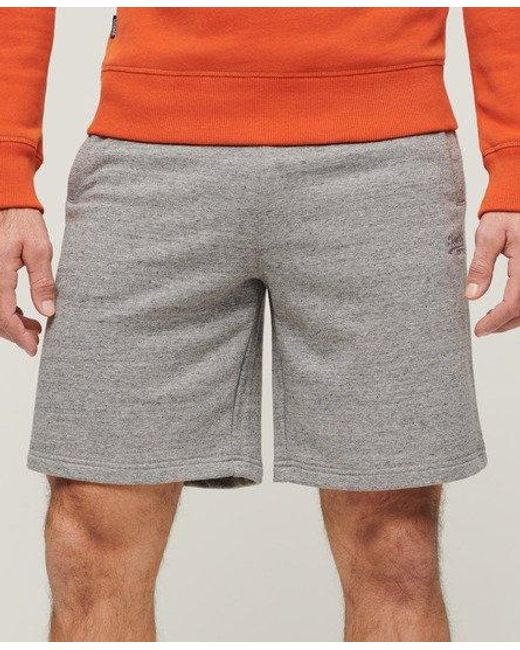 Superdry Gray Essential Logo Jersey Shorts for men