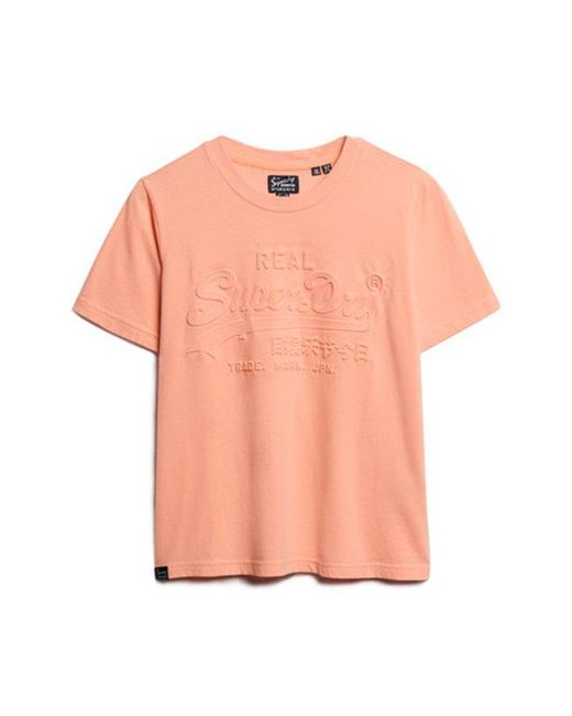 Superdry Orange & Co Embossed Relaxed T-shirt