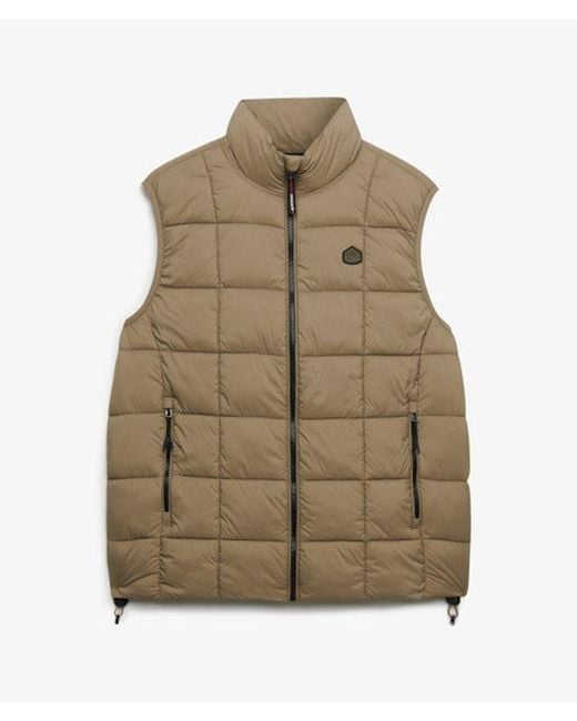 Superdry Green & Co Box Quilt Fuji Lite Gilet for men