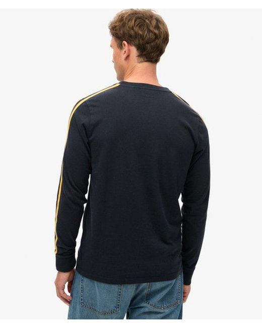 Superdry Blue & Co Essential Logo Retro Long Sleeve Top for men