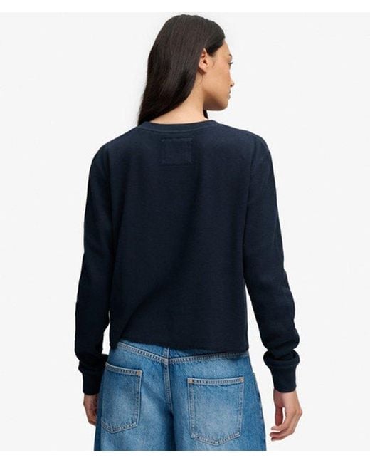Superdry Blue & Co Athletic Essential Graphic Long Sleeve Top