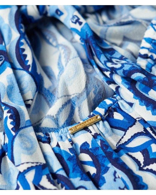 Superdry Blue & Co Tie Back Maxi Dress