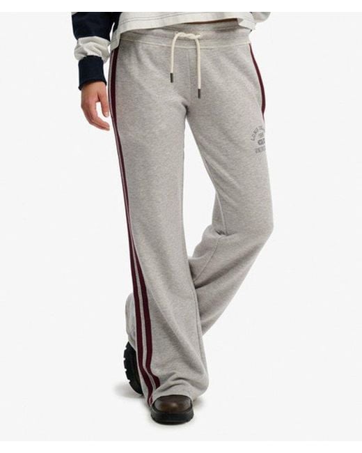 Superdry White & Co Athletic Essentials Stripe Flare joggers
