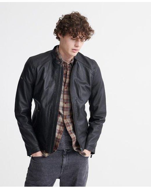 superdry denim biker jacket trench green