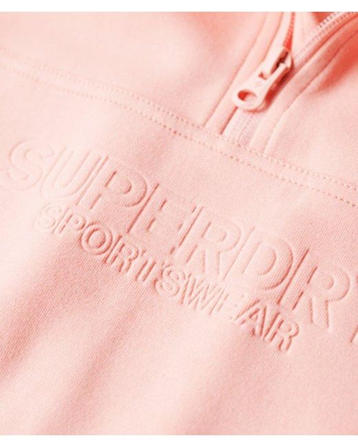 Superdry Pink & Co Sport Tech Relaxed Half Zip