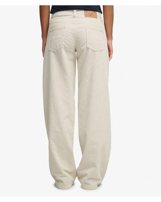 Superdry White & Co Mid Rise baggy Corduroy Trousers