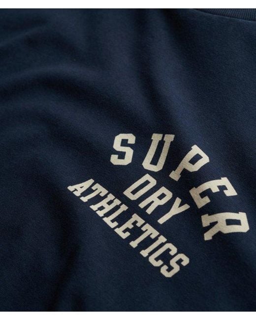 Superdry Blue Athletic Essentials Long Sleeve Top for men