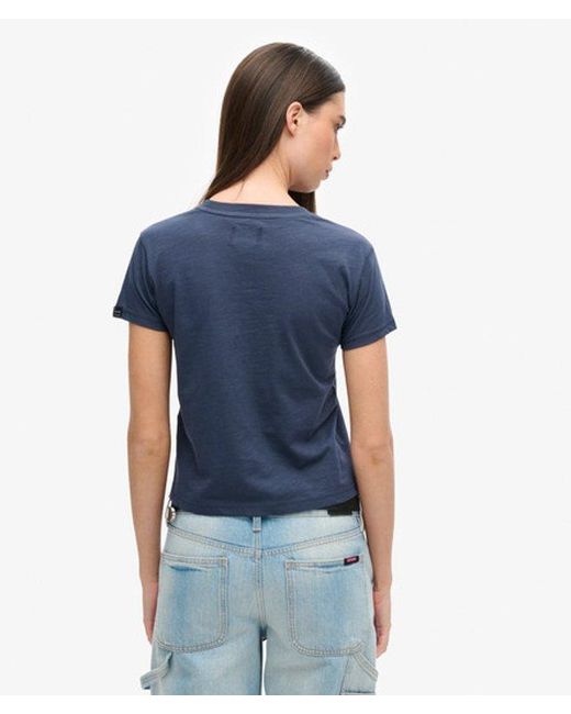 Superdry Blue & Co 70s Retro Logo Graphic T-shirt