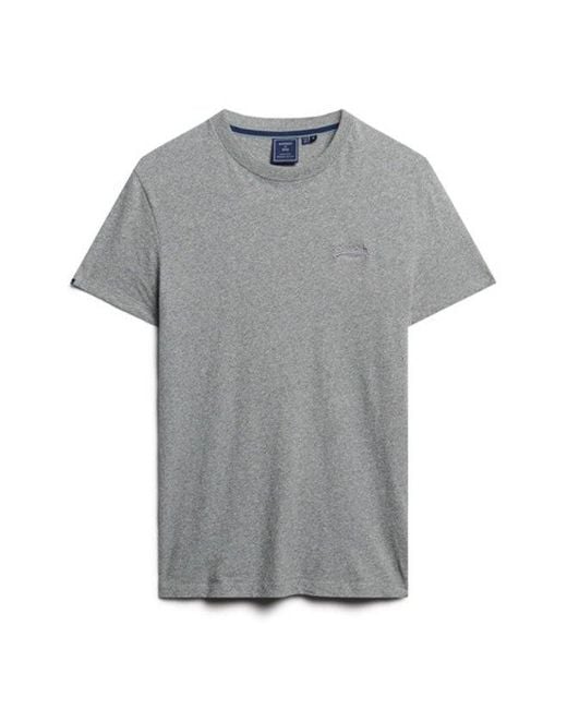 Superdry Gray & Co Slim Fit Organic Cotton Essential Logo T-shirt for men