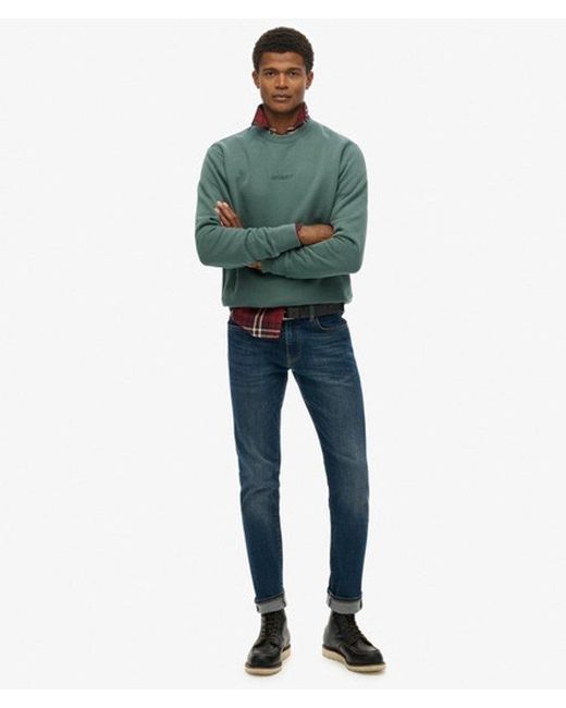 Homme Sweat Ras Du Cou Micro Logo Taille Superdry pour homme en coloris Green