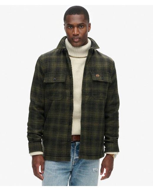 Superdry Black & Co Wool Miller Overshirt for men