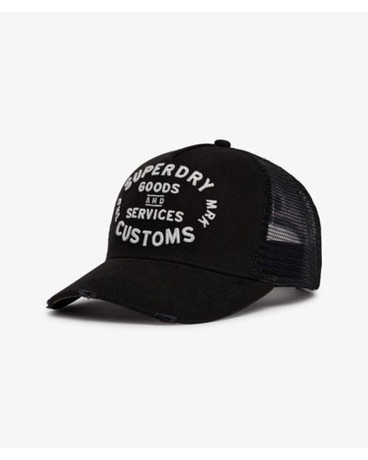 Superdry Black Mesh Trucker Cap