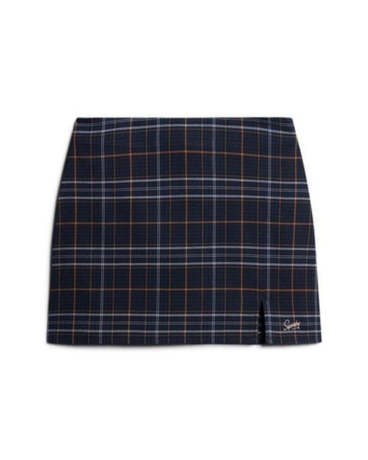 Superdry Black & Co Ladies Classic Check Mini Skirt