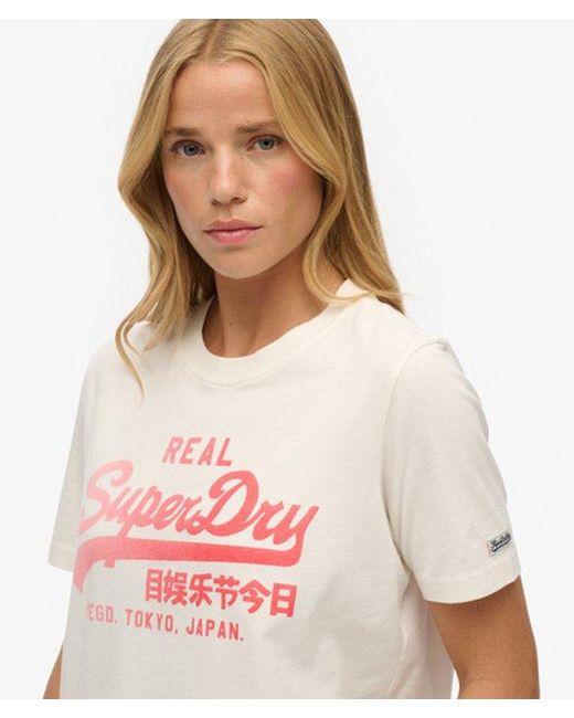 Superdry Red & Co Vintage Logo Fade T-shirt