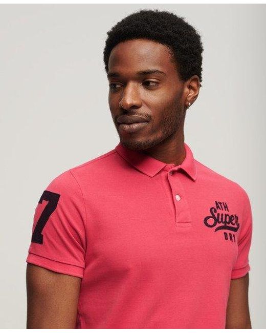 Superdry Red Superstate Polo Shirt for men