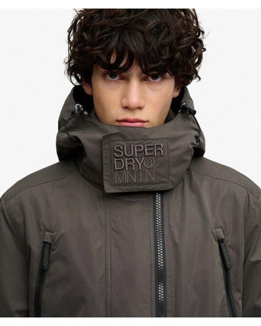 Superdry Black & Co Hooded Microfibre Arctic Windcheater Jacket for men