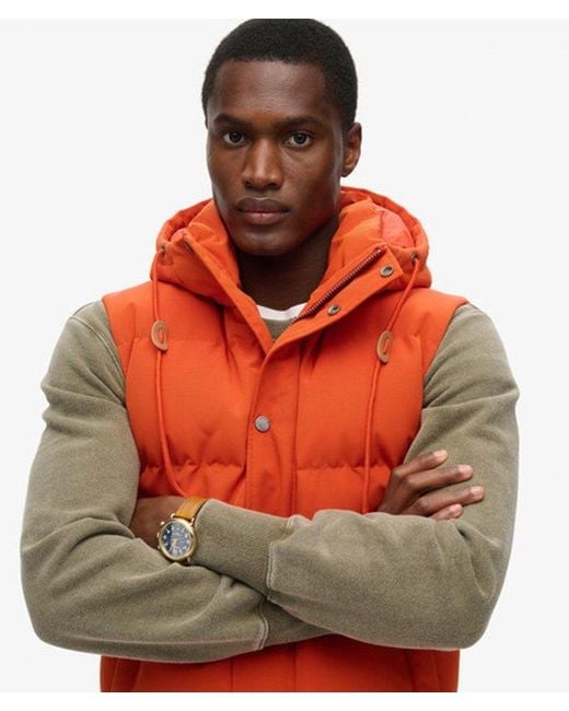 Superdry Orange & Co Everest Hooded Puffer Gilet for men