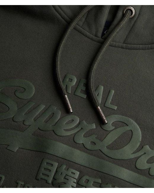 Superdry Green & Co Vintage Logo Tonal Hoodie for men