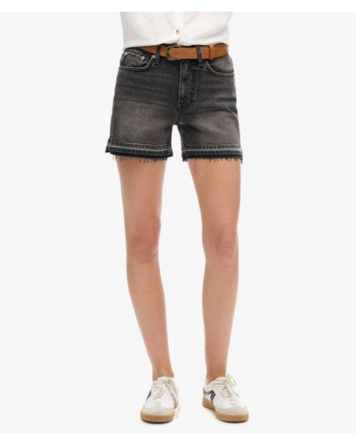 Superdry White & Co Classic Ripped Mid Rise Cut Off Shorts