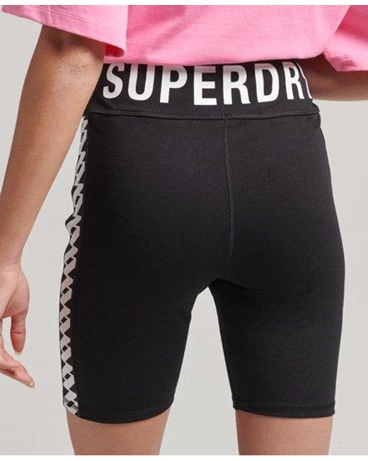 Superdry Elastic Logo Cycle Shorts Black