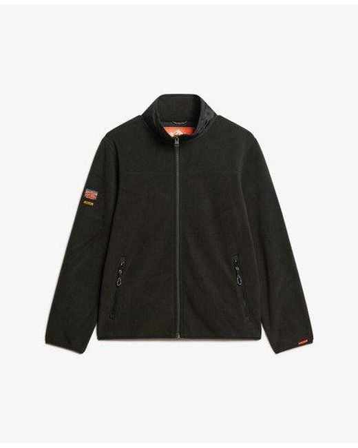 Superdry Active Fleece Met Volledige Rits in het Black voor heren
