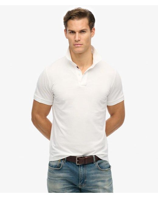Superdry White & Co City Pique Polo Shirt for men