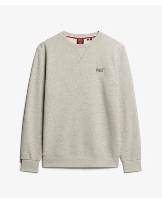 Homme Sweatshirt Essential Logo Col Rond Taille Superdry pour homme en coloris Natural