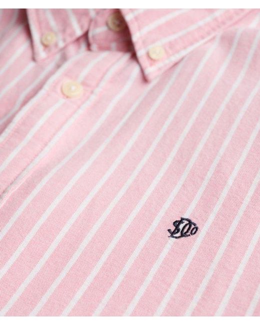 Superdry Red & Co Preppy Oxford Long Sleeve Shirt for men