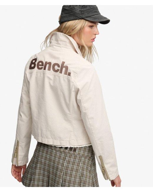 Superdry Natural Bench X & Co Bench Double Zip Collar Ripstop Jacket