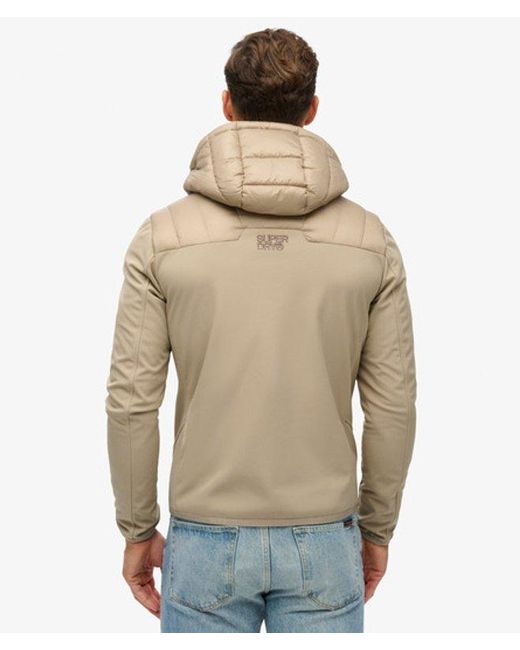 Superdry Brown & Co Slim Fit Hooded Storm Softshell Jacket for men