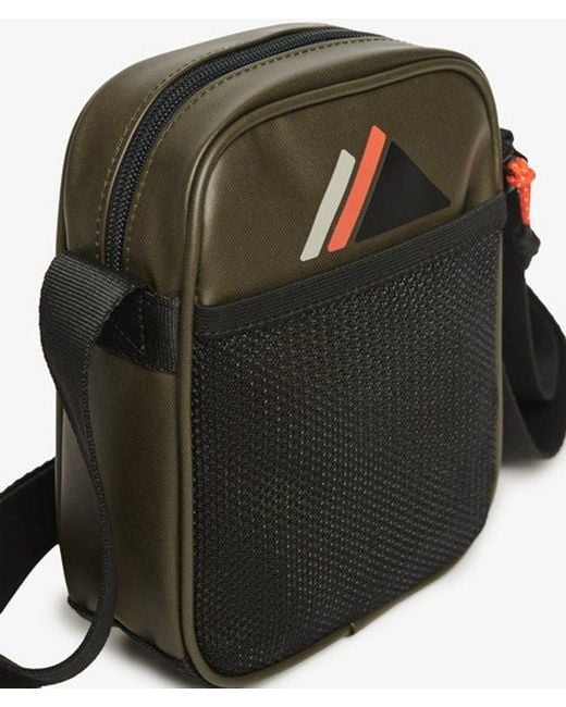 Superdry Green & Co Brand Print Tarp Cross Body Bag
