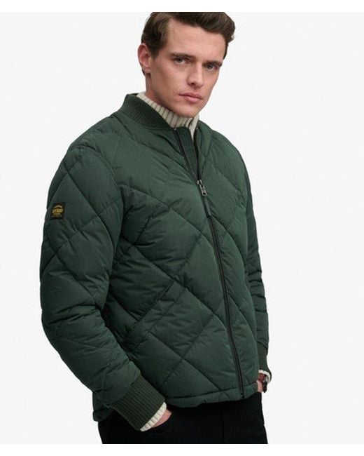 Superdry Green & Co Diamond Quilt Jacket for men