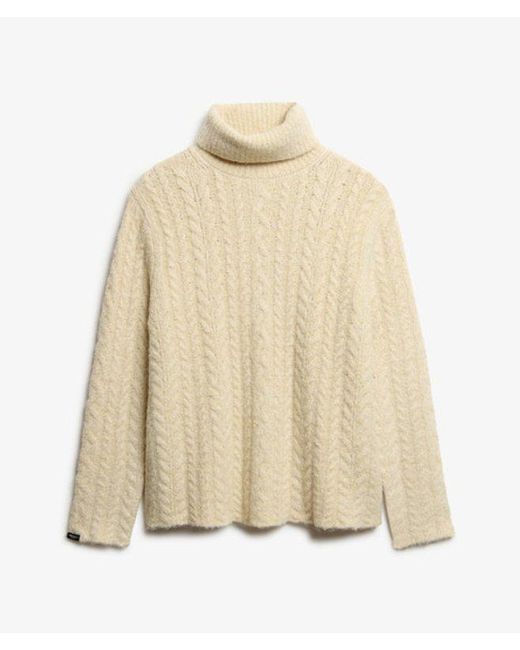Superdry Gray & Co Cable Roll Neck Jumper