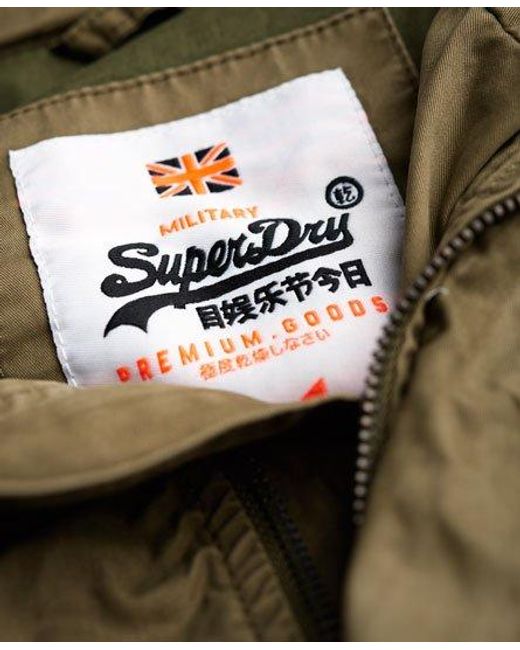 Superdry Green Rookie Parka Jacket Deepest Army for men