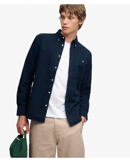 Superdry Blue & Co Classic Oxford Long Sleeve Shirt for men