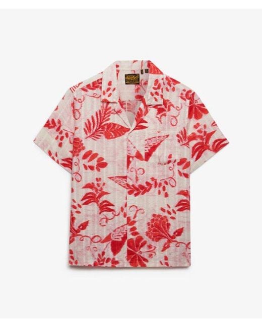Superdry Red & Co Beach Printed Short Sleeve Shirt