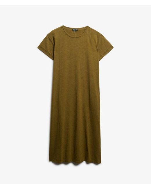 Superdry Green Midi T-shirt Dress