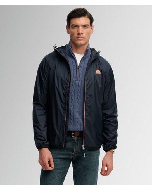 Superdry Essential Windbreaker Jas in het Blue voor heren