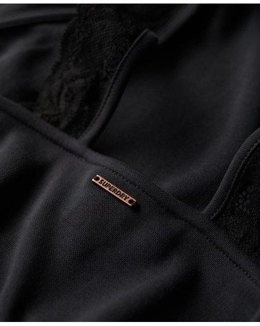 Superdry Fit & Flare Mini-jurk Van Jersey in het Black