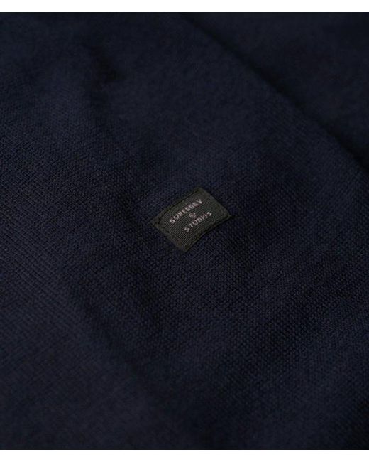 Superdry Blue & Co Merino Roll Neck Jumper for men