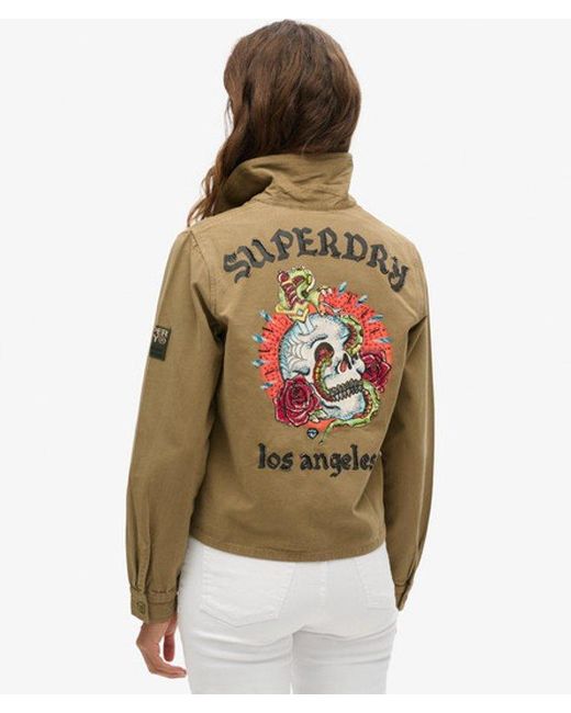 Superdry Natural & Co Embellished Military Jacket