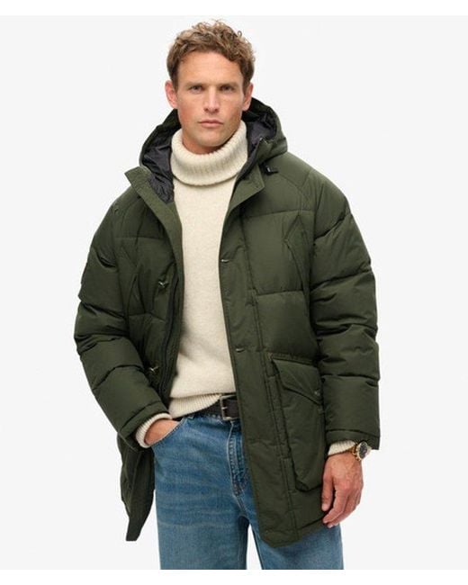 Superdry Green & Co Expedition Puffer Parka Jacket for men