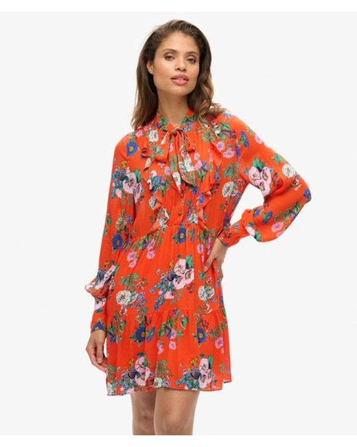 Superdry Red Studios Off Duty Mini Dress