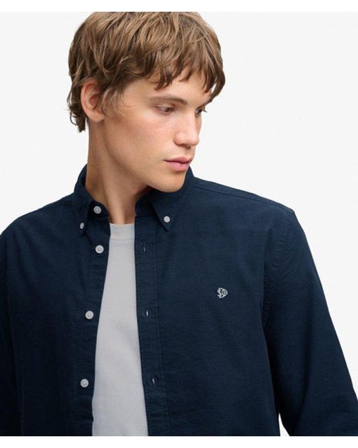 Superdry Blue & Co Classic Oxford Long Sleeve Shirt for men