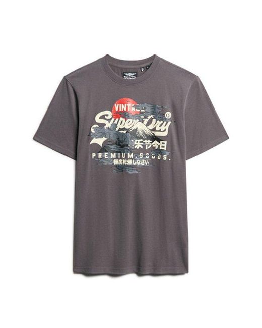 Superdry Gray & Co Tokyo Graphic T-shirt for men