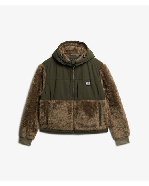 Superdry Brown & Co Super Soft Hybrid Full Zip Jacket