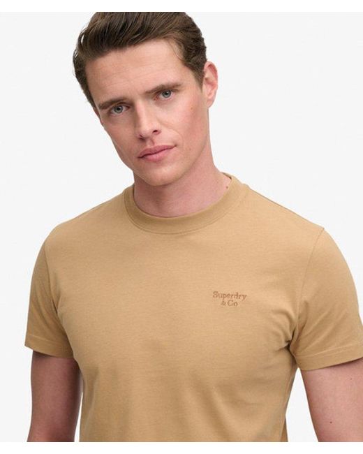 Homme T-Shirt Essential À Logo Serif Brodé Taille Superdry pour homme en coloris Blue