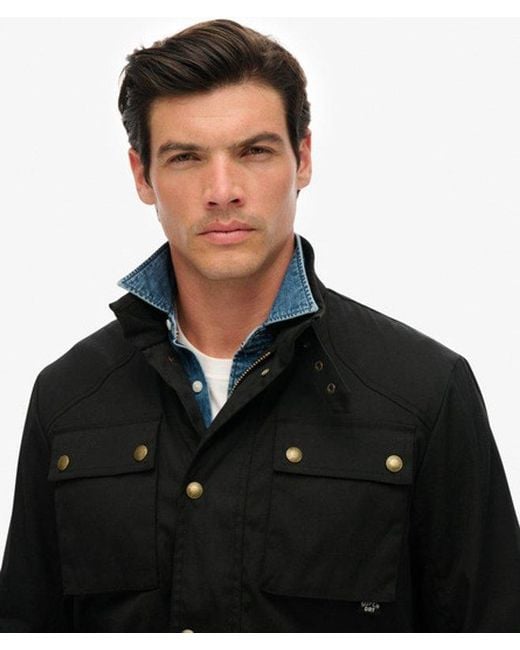 Superdry Black & Co The Merchant Store - Wax Racer Jacket for men