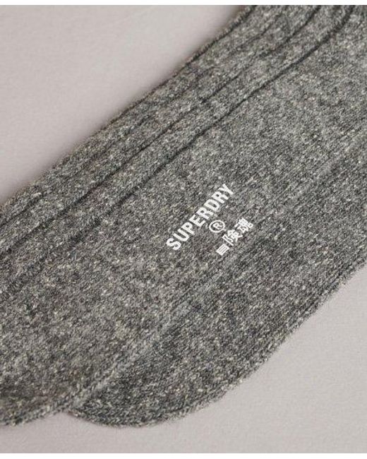 Superdry Gray Core Nep Socks Charcoal Nep for men